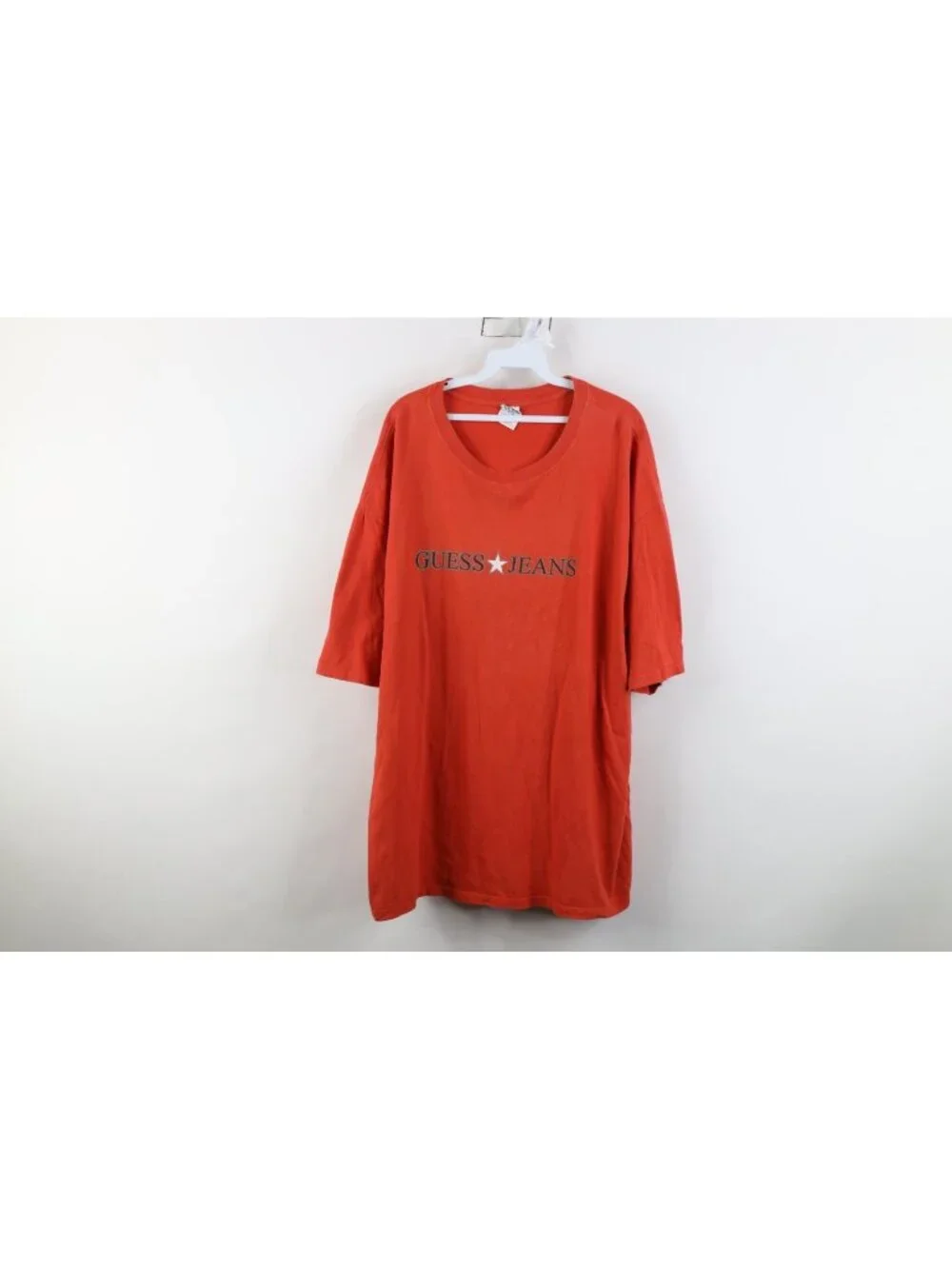 Vintage 90s Guess Jeans Mens 2XL XXL Faded Spell Out Star Short Sleeve T-Shirt - Picture 1 of 14